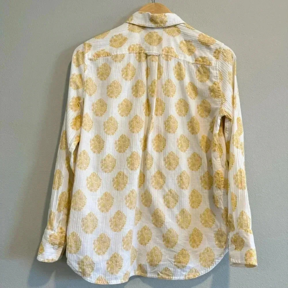 J.Crew Classic Button Up Shirt Long Sleeve Floral Classic Office Casual Career 2